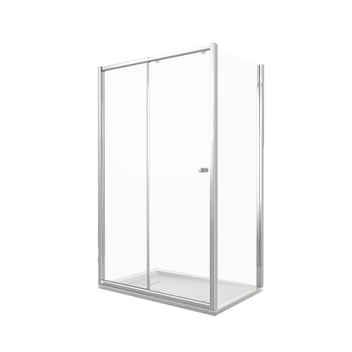 Душевой уголок Good Door Lira WTW+SP 110х100 стекло прозрачное/профиль хром