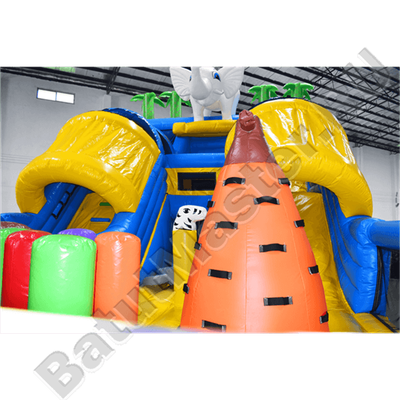 Коммерческий надувной батут "Слоник со скалодромом 2"