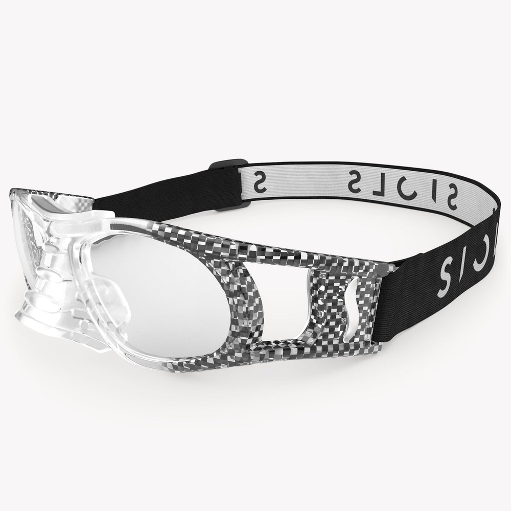 Спортивные очки с диоптриями детские Siols / Indoor Kids / Crystal Carbon Clear / Medium 10-15 лет