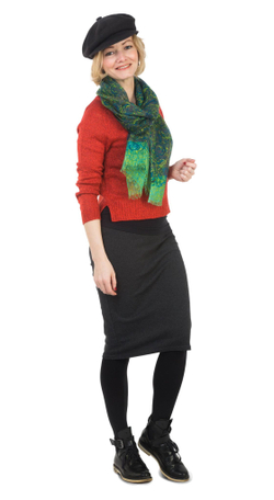 Шаль 50х150 Petrusse Meisje сине-зеленый Франция вид