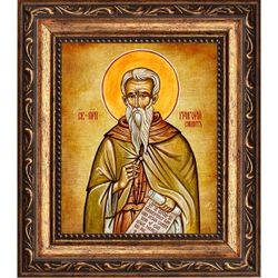 Григорий Синаит преподобный. Икона на холсте.