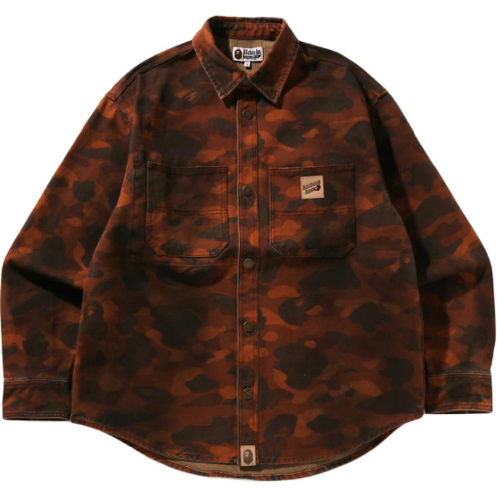 A Bathing Ape Bathing Ape Shirts Button Cotton Drop Shoulder Sleeve Moderate Workwear 0zxstm305311q