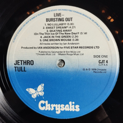 Винтажная виниловая пластинка LP Jethro Tull Live Bursting Out (UK 1978)