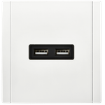 FORTE&PIANO Розетка USB A+A 3,1А FP249M металл белый IEK