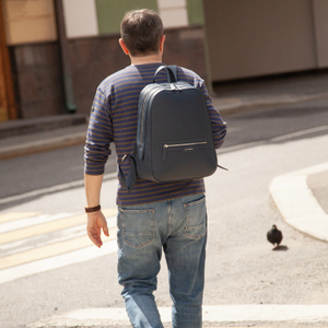 Рюкзак Debussy из кожи теленка, синего цвета