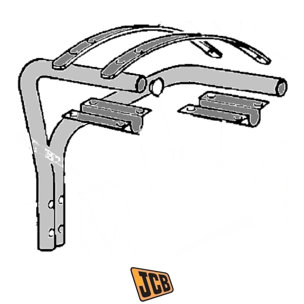 Кронштейн крыла с права JCB 335/02581