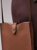 Женская кожаная сумка кросс-боди DBR 30919 темный орех