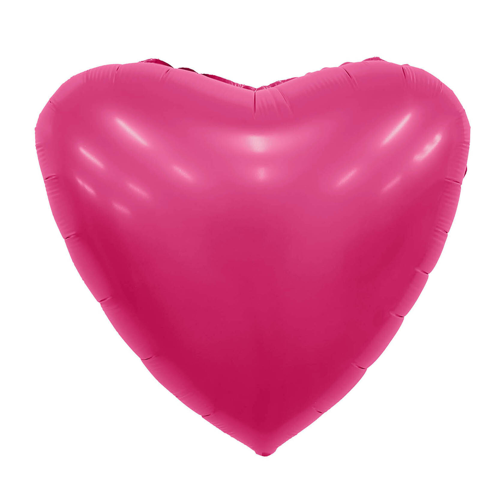 Шар (19""/48 см) Сердце, Viva Magenta, Сатин, 1 шт. Е51