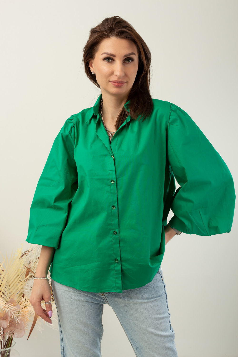 Рубашка 0670, зеленый