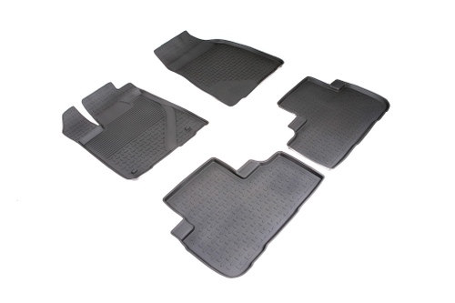 Резиновые коврики с высоким бортом для Toyota Highlander III 2013-2019 Seintex.85456