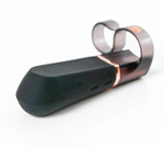 Черный вибромассажер-насадка на пальчик DiGiT - 9 см.