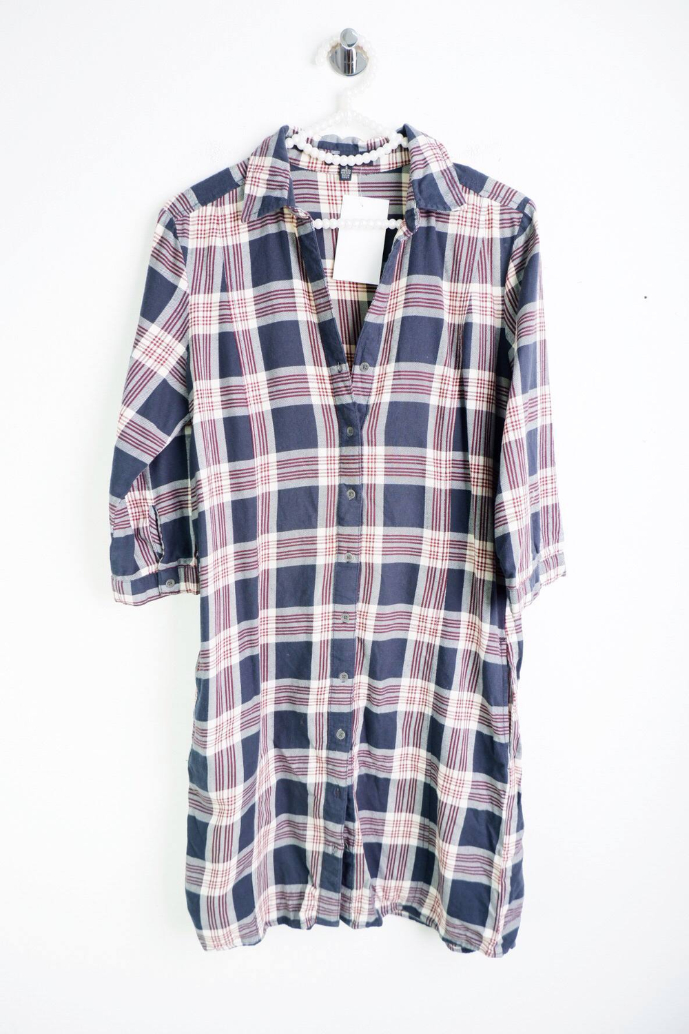 Платье Mavi в клетку свободного кроя, маркировка S, визуально на 44 размер