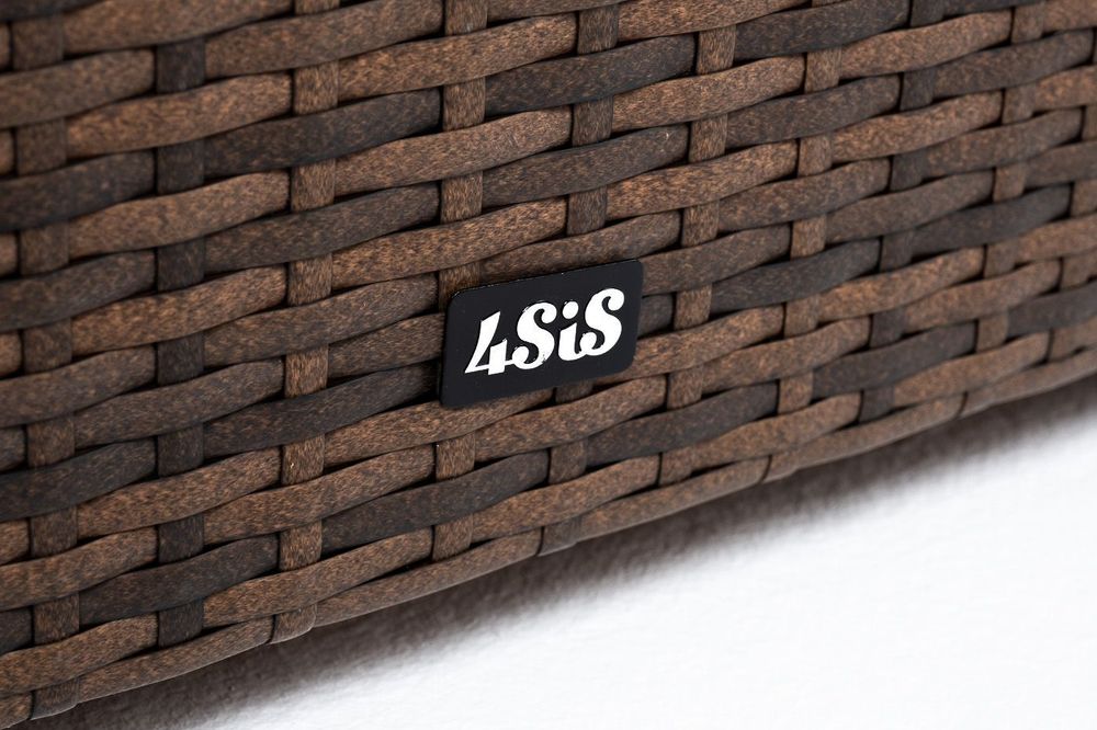 "Лунго" кашпо для цветов большое плетеное из искусственного ротанга, цвет коричневый