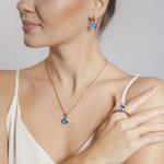 Кольцо Qudo Firenze sapphire 19 мм 611727 BL/RG