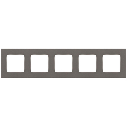 Рамка для розеток и выключателей ЭРА Серия 12 12-5205-16 на 5 постов, Классик, титан