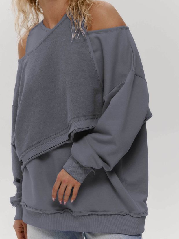 Свитшот двойной, серый