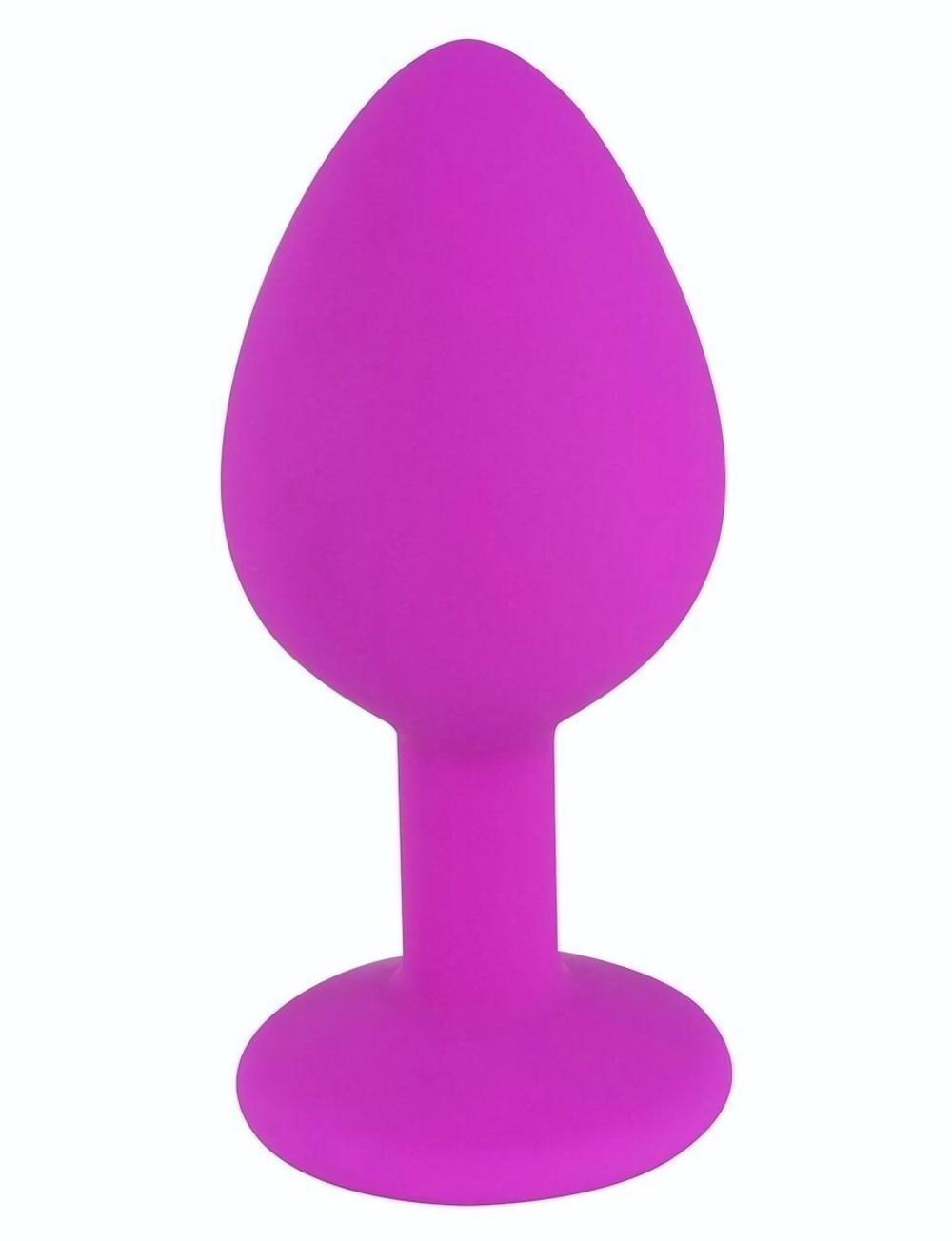 Лиловая средняя силиконовая пробка с прозрачным кристаллом (Цвет: лиловый)