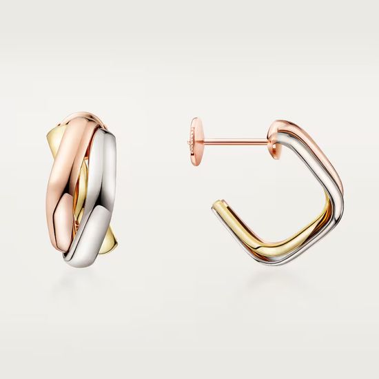 Серьги Cartier Trinity, cushion-shaped