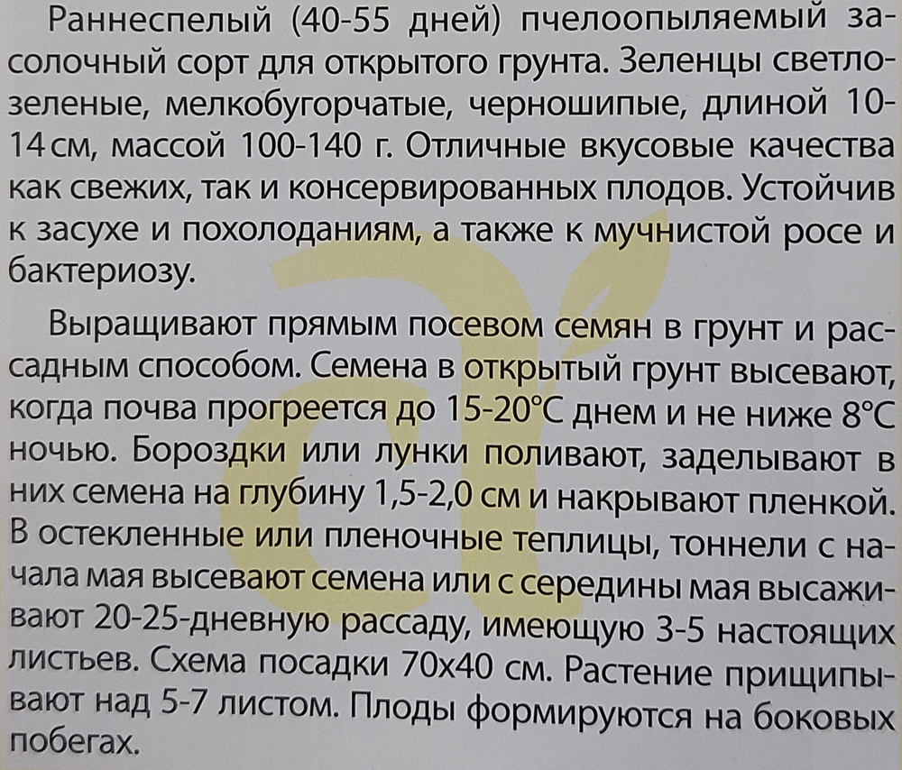 Огурец Вязниковский 37 0,5 г СМО-11