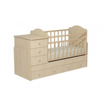 Кровать детская с комодом и ящиками "Колибри" (клен)