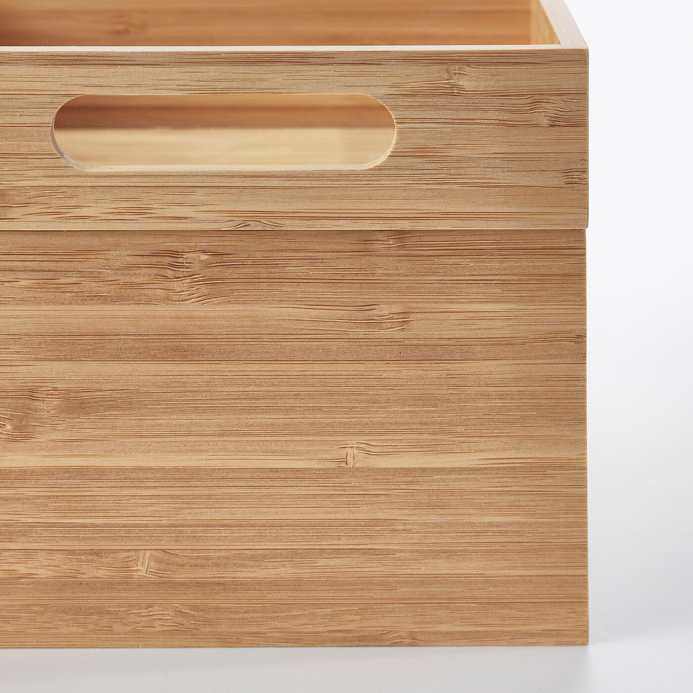 IKEA DRAGAN  (ИКЕА ДРАГАН)  -  Коробка, 3 шт, бамбук, 23x17x14 см