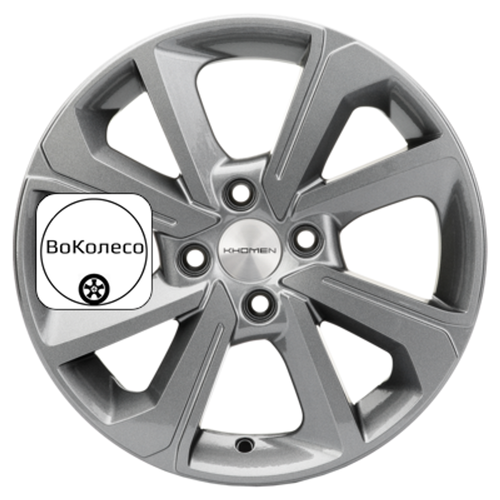 6x15/4x100 ET37 D60,1 KHW1501 (XRay) Gray Khomen Wheels