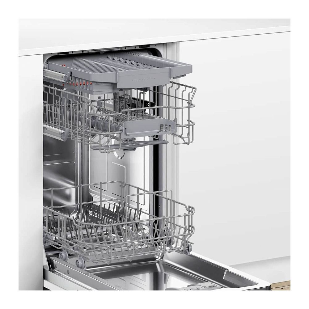 Встраиваемая посудомоечная машина Bosch SPV4EMX10E, узкая, 10 комплектов, 6 программ, защита от протечек, белая