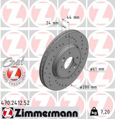ZIMMERMANN - 470241252-ZIM - Brake Disc