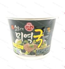 Корейская пшеничная лапша со вкусом говядины и морской капусты, Оттоги (Ottogi), 100 гр.