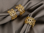 Серьги-Кольца "Hermes" 23мм, со стразами