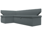 Диван кухонный угловой Омура левый угол, Амур 07 серый, Рогожка, 125898L