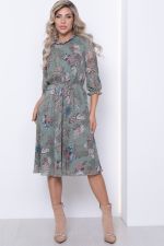 Платье Восхитительный шифон (олива) Diolche (Акция)