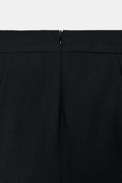 ZARA ЮБКА МИДИ С ДРАПИРОВАННЫМИ КАРМАНАМИ — ZW COLLECTION, ЧЕРНЫЙ