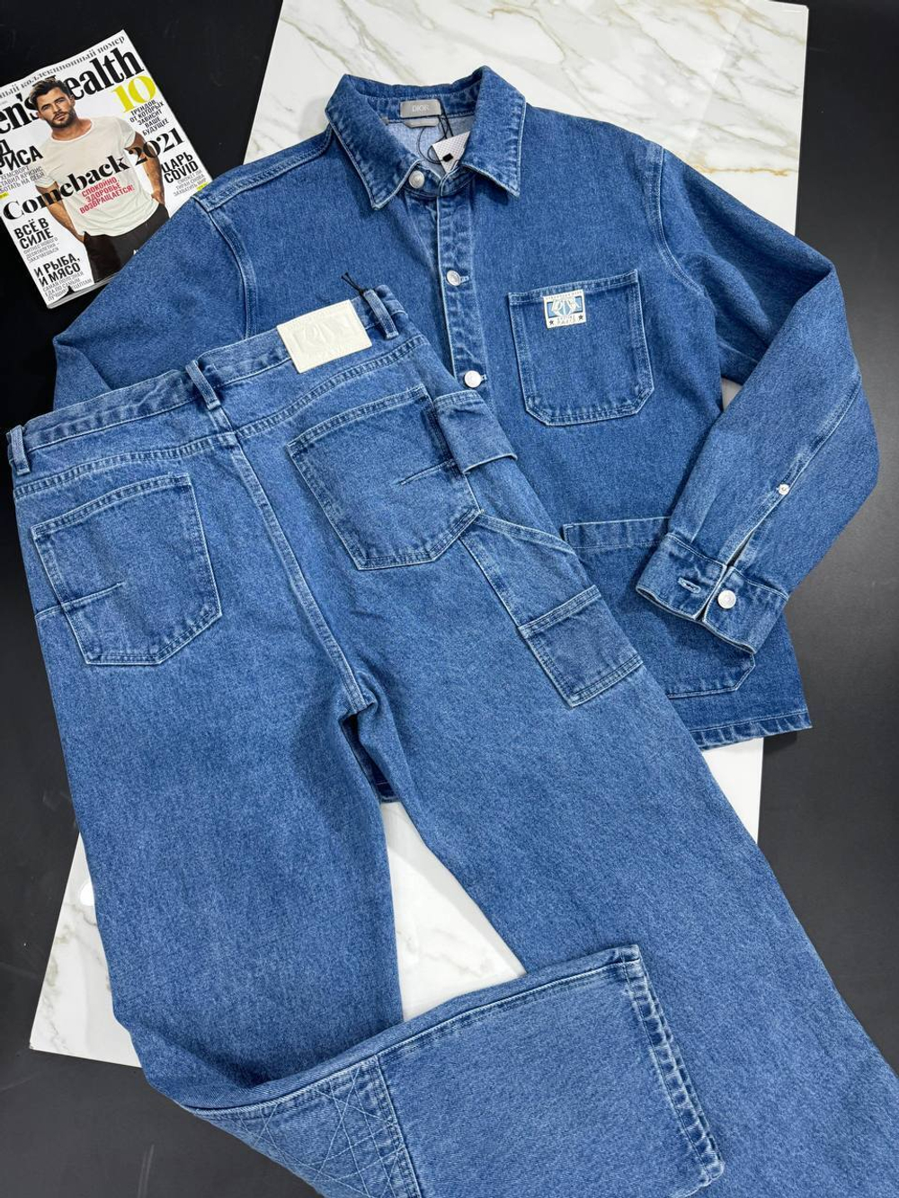 Джинсовый костюм Christian Dior