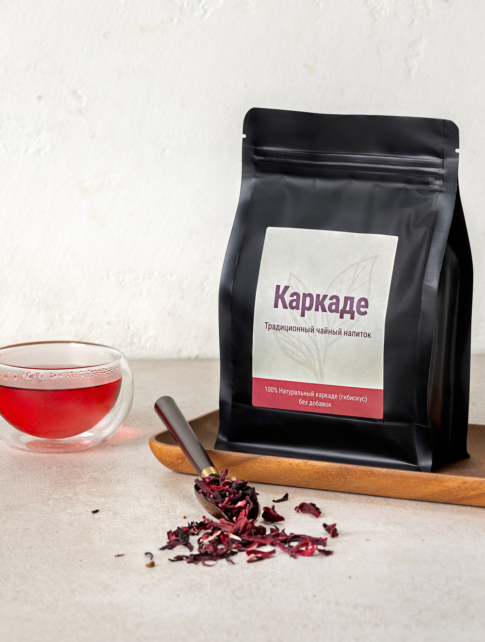 Напиток чайный - Каркаде (Гибискус) цветок 1/4 (резанный) пакет 200 гр