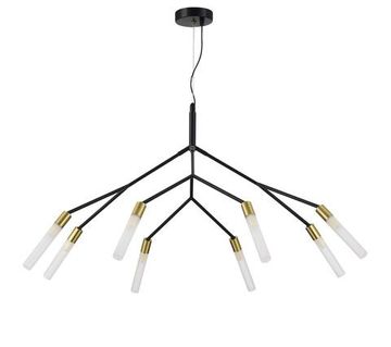 SLE1129-403-08 Светильник подвесной Черный, латунь/Белый G9 8*5W KAITO