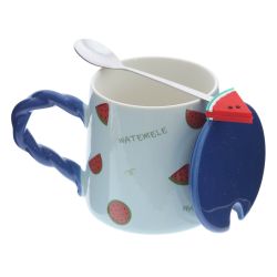 GAEM Кружка с крышкой и ложкой, 320 мл, L13,5 W9 H9,5 см, 4в.