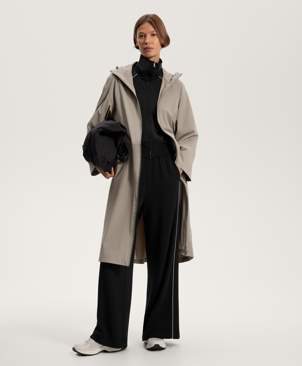 Oysho Толстовка с высоким воротником, черный