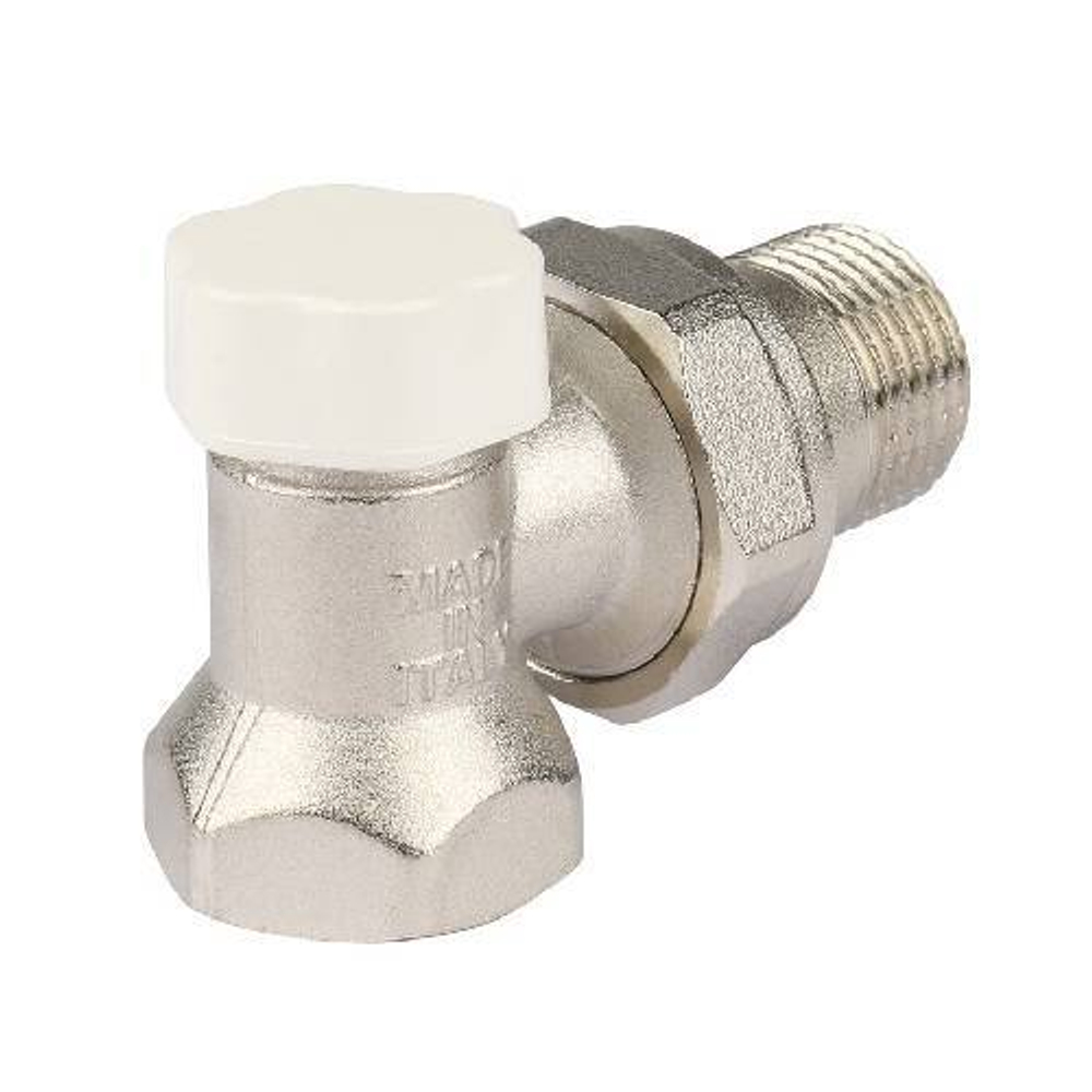 Клапан балансировочный угловой STOUT - 1/2" (ВР/НР-американка, PN10, Tmax 120°C, без самоуплотнения)