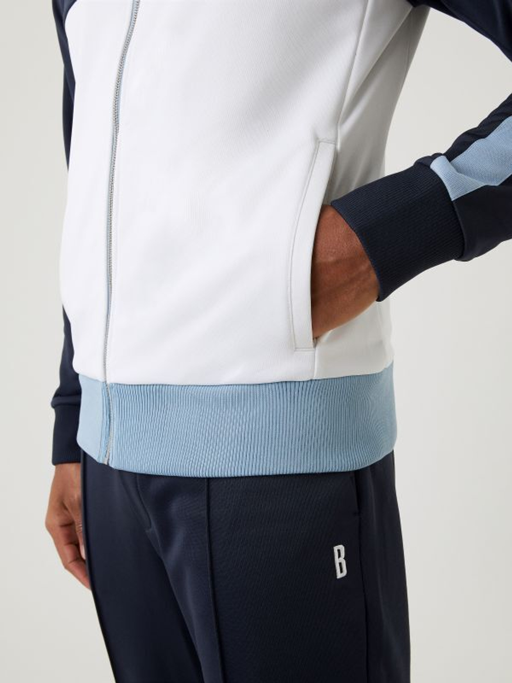 Мужская теннисная кофта Björn Borg Ace Track Jacket - небесный