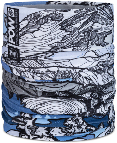 Тонкая детская зимняя бандана-труба Buff Thermonet Pow Frist Blue