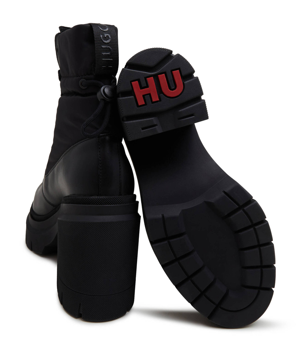 Кожаные ботильоны kris heellubt90 lt HUGO - черный(50504746)