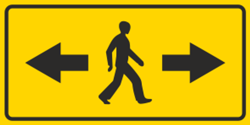 Знак "Обход" желтый