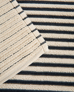 Zara Home - Цветной полосатый коврик для ванной комнаты, черный, 60x90 см