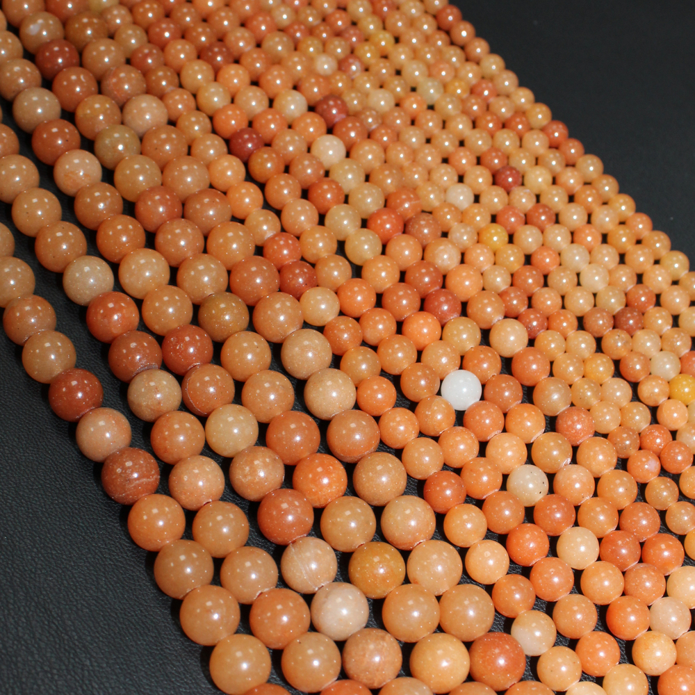 Авантюрин оранжевый 6мм 8мм 10мм