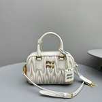 Miu Miu Matelasse Nappa Leather Top Handle Bag 19 cm
