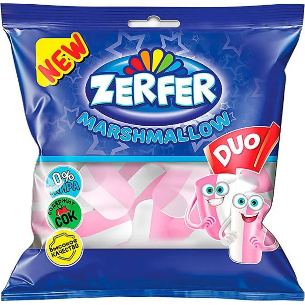 Маршмеллоу Zerfer duo Клубника-ваниль 90 гр