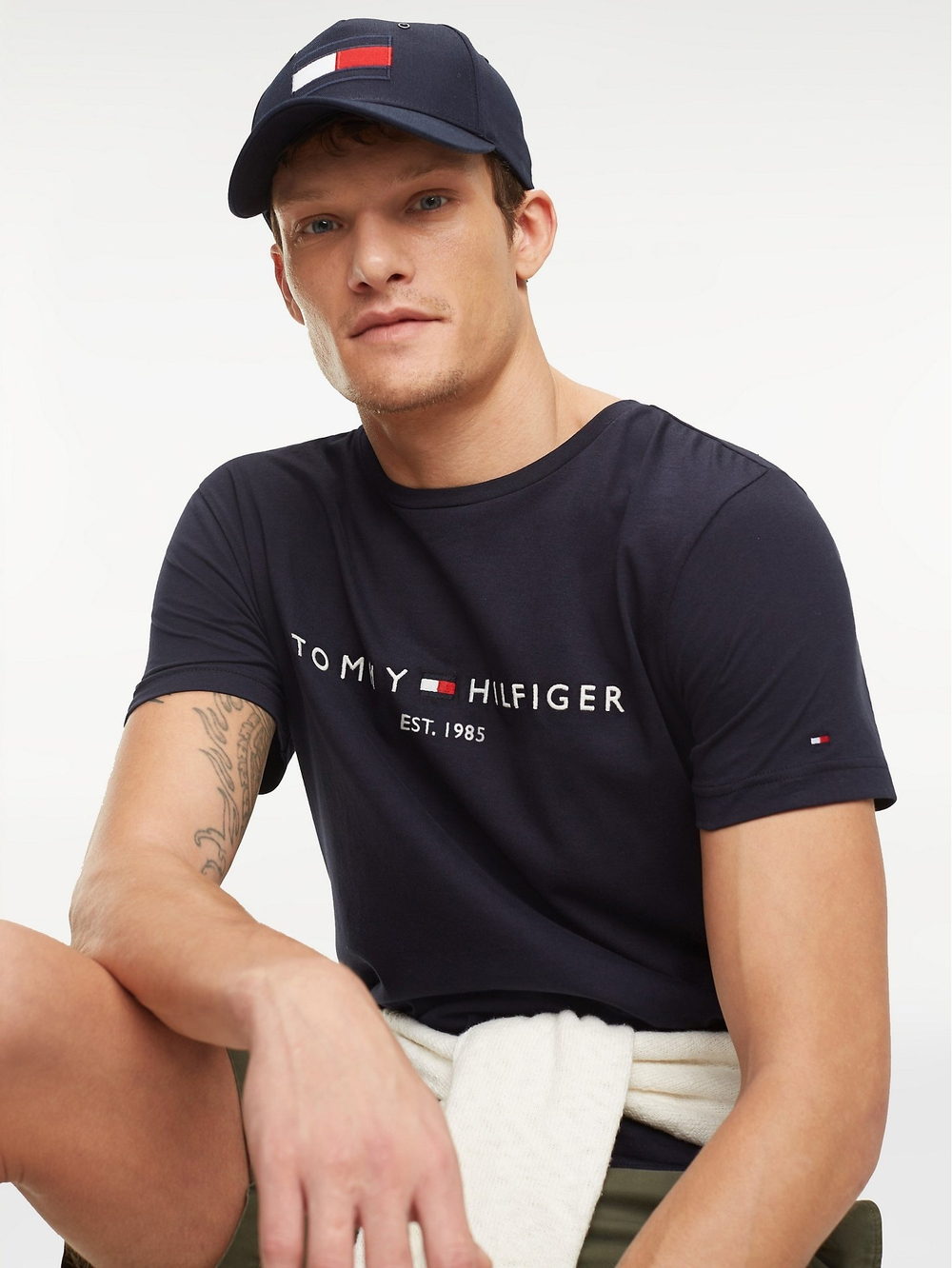 Футболка Tommy Hilfiger Organic Cotton Tommy Logo Sky Captain