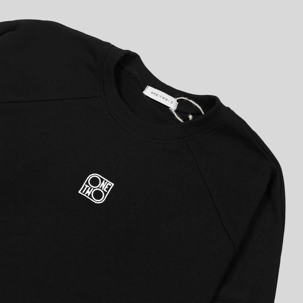 Толстовка ONE TWO "BASIC" Реглан Начес Черный