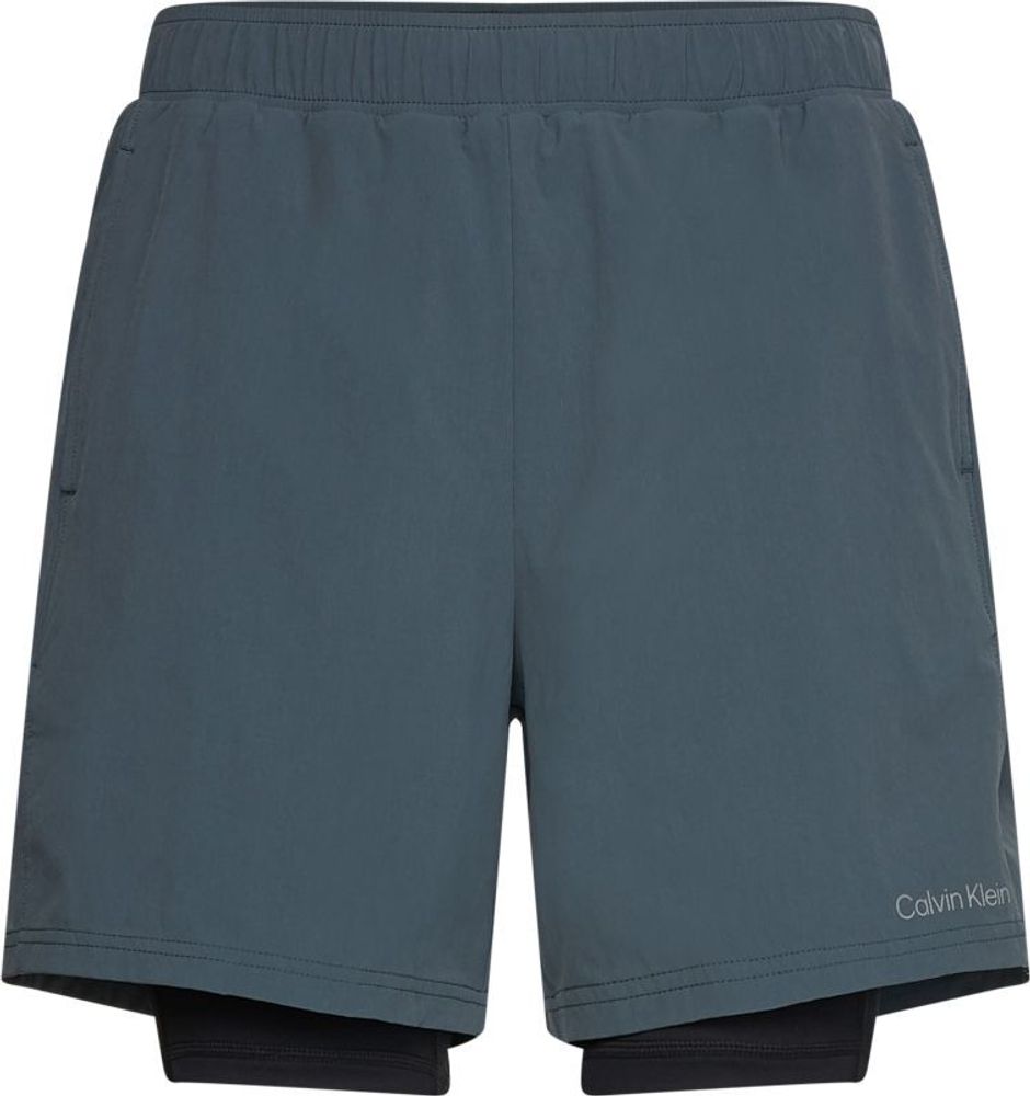 Мужские теннисные шорты Calvin Klein WO 2 in 1 Woven Short - dark slate